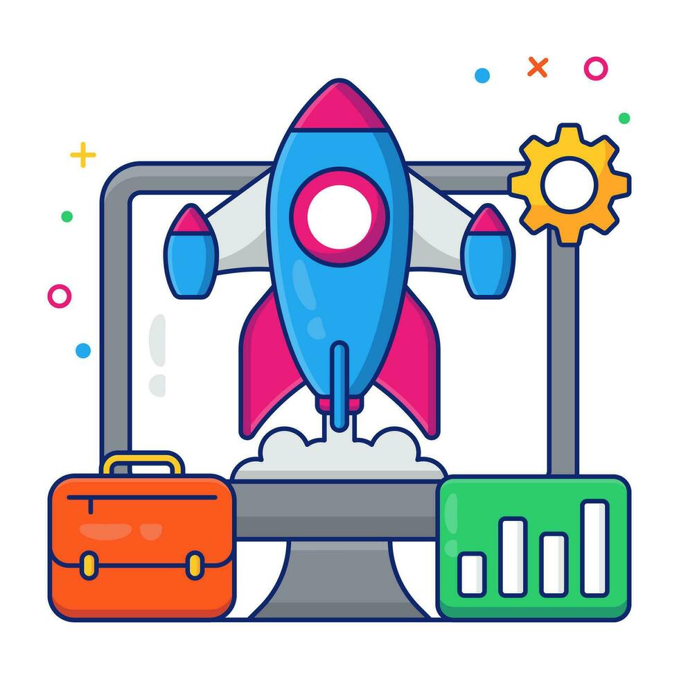 Modem design icon of online data analytics vector