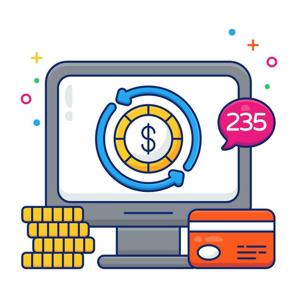 Modem design icon of online data analytics vector