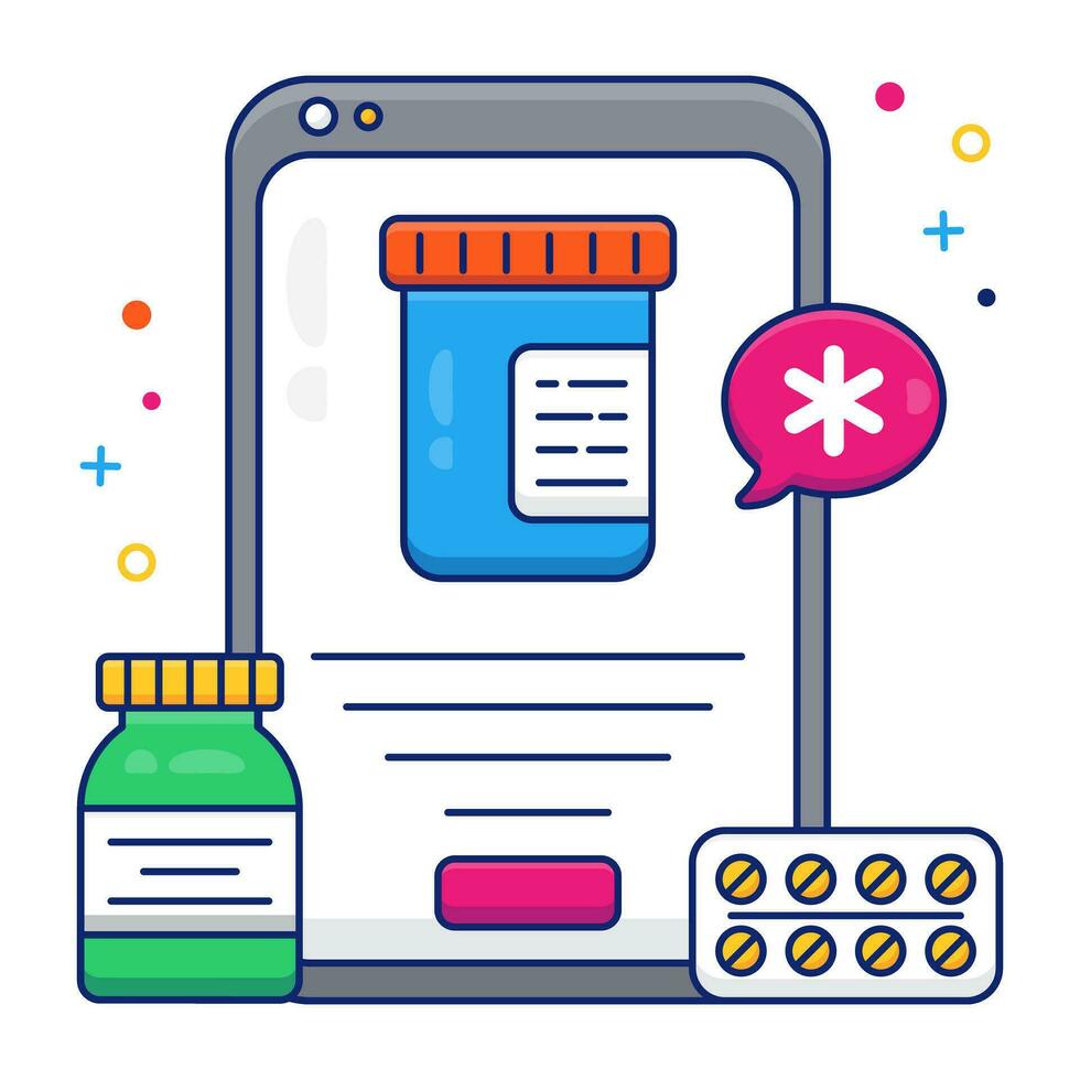 An icon design of online doctor vector