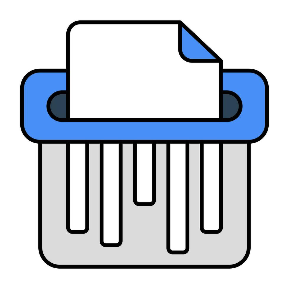 Trendy design icon of paper shredder vector