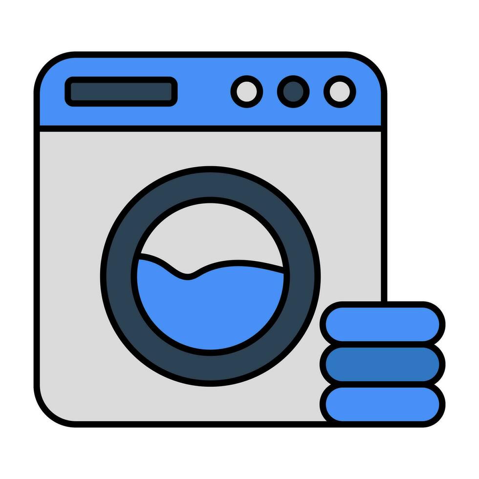 Creative design icon of washing machine vector