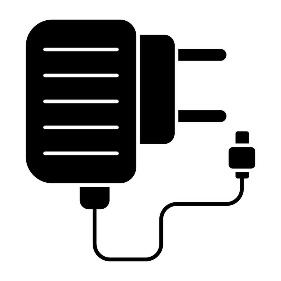 A unique design icon of mobile charger vector