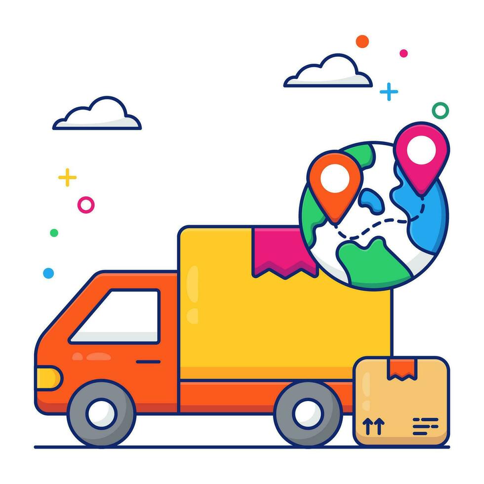 Perfect design icon of cargo tracking vector