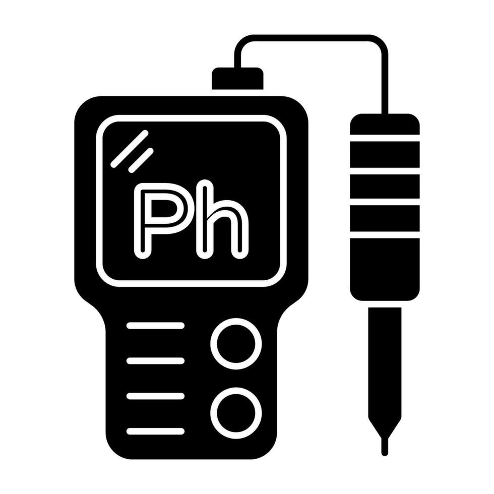 A unique design icon of ph meter vector