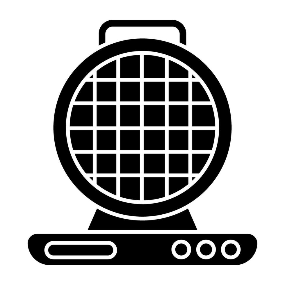 A creative design icon of waffle maker vector