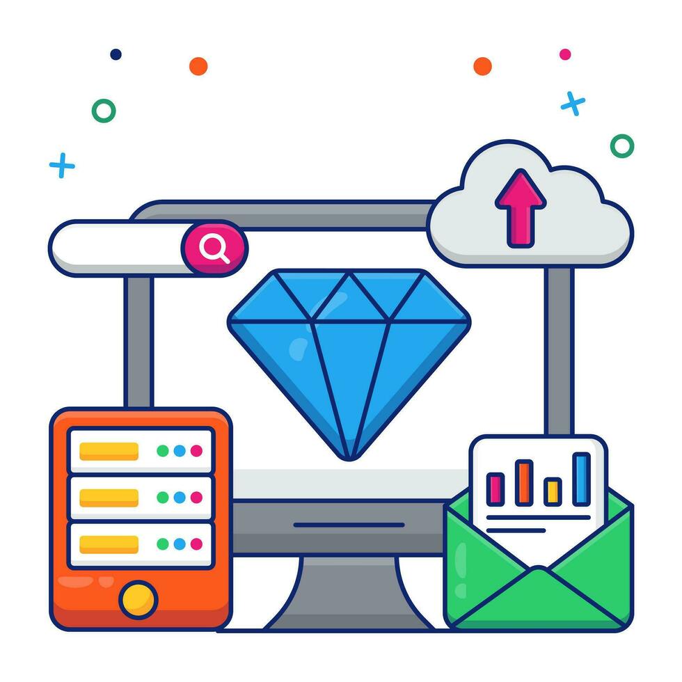 An icon design of premium data vector