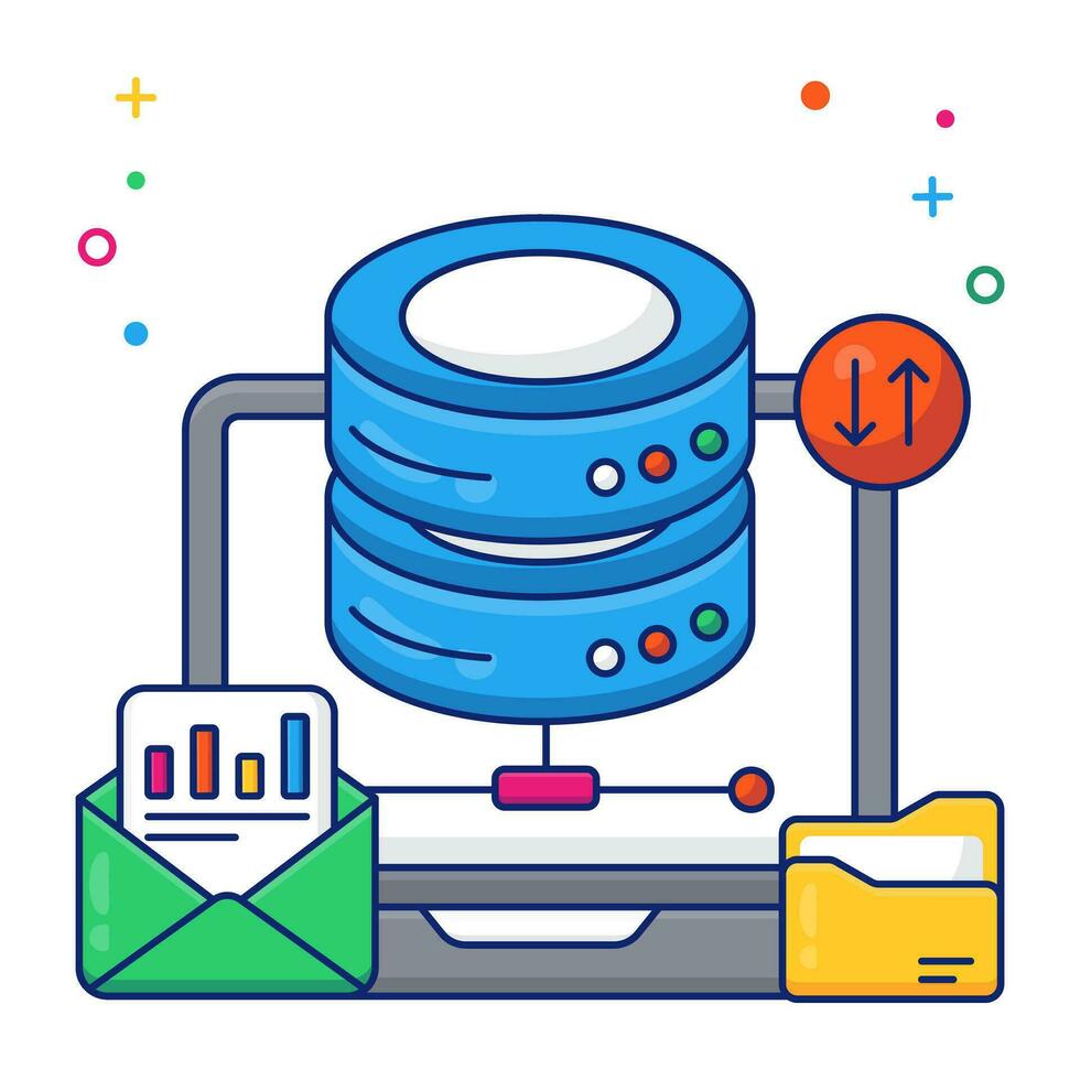 An icon design of share database vector