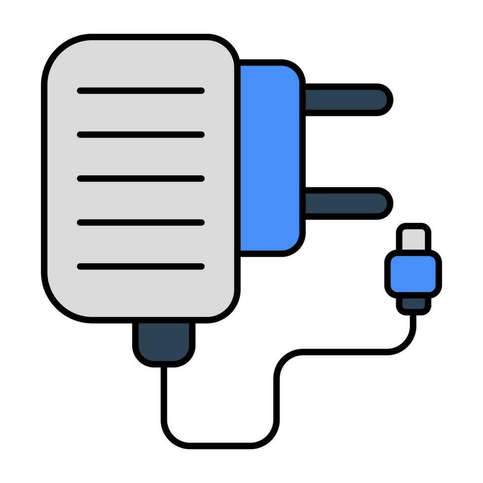 A unique design icon of mobile charger vector