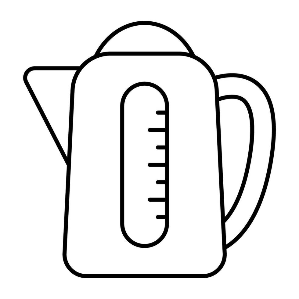 An editable design icon of electric kettle vector