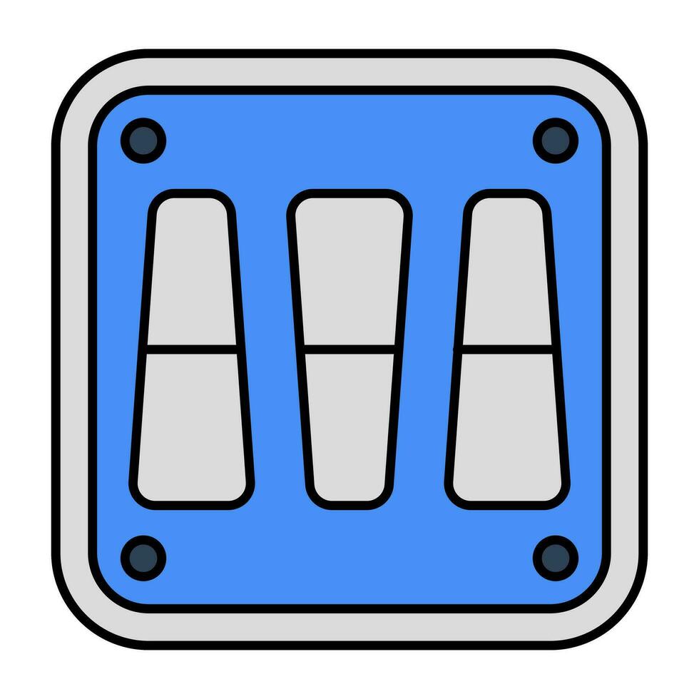 tablero de conmutadores icono en prima diseño, eléctrico botones vector