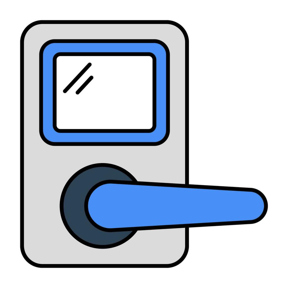 icono de diseño único de la cerradura de la puerta vector