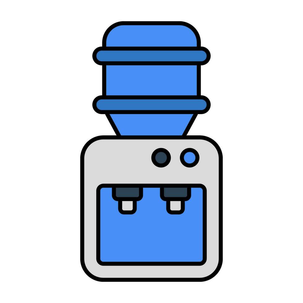 Conceptual flat design icon of water dispenser vector