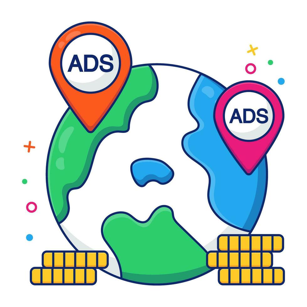 Modem design icon of location advertising vector