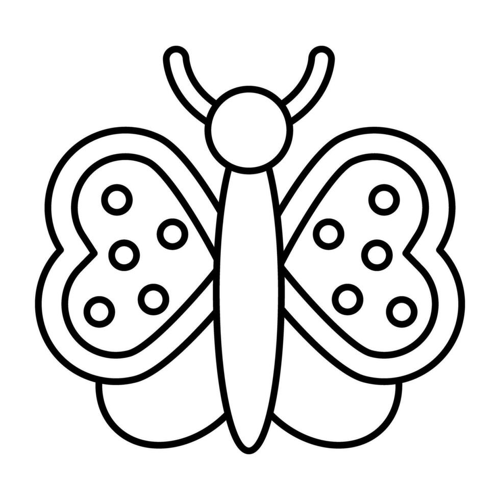 An icon design of butterfly vector