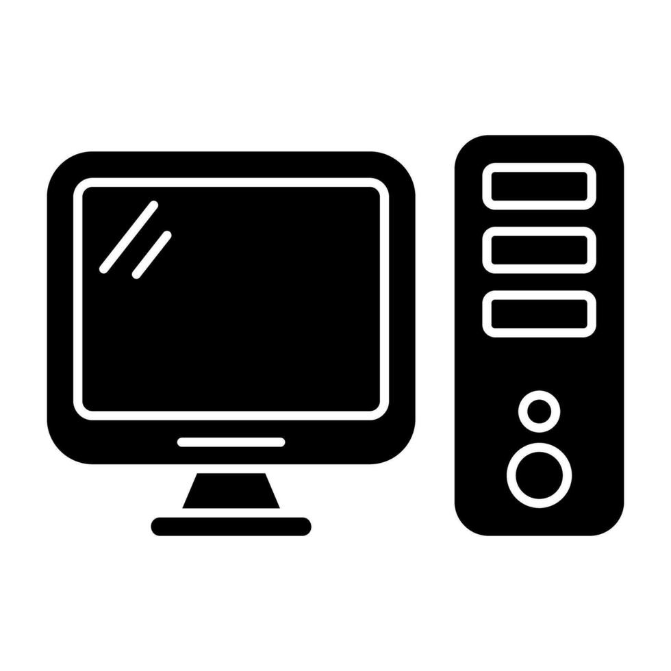 An icon design of computer vector