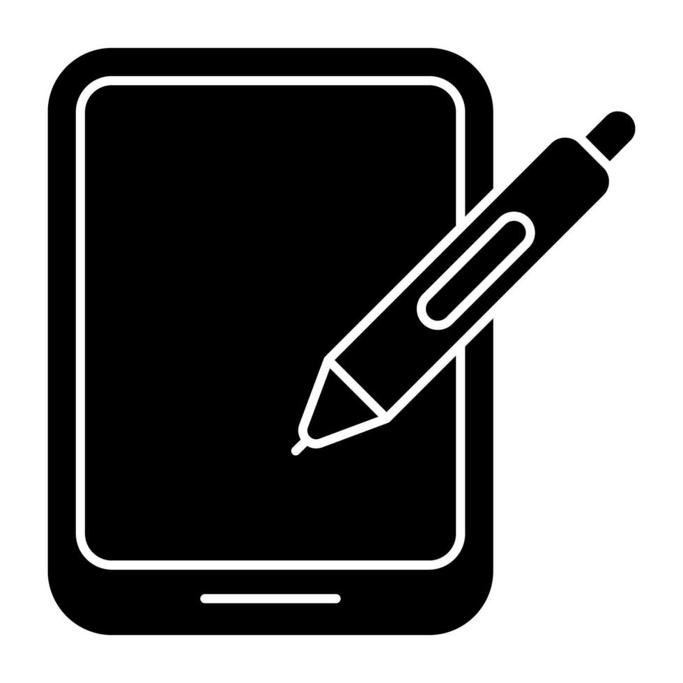 Trendy design icon of pen tablet vector