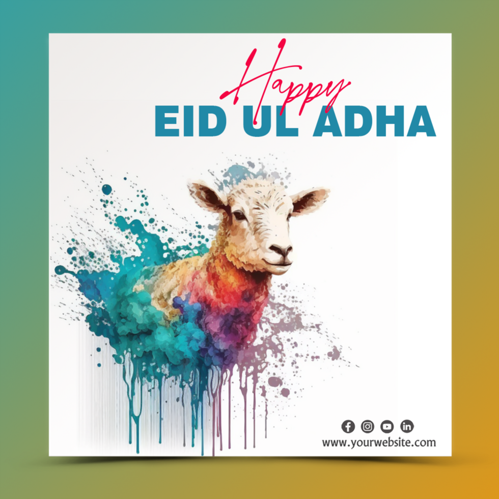 eid al adha Sozial Medien Post, eid Mubarak psd