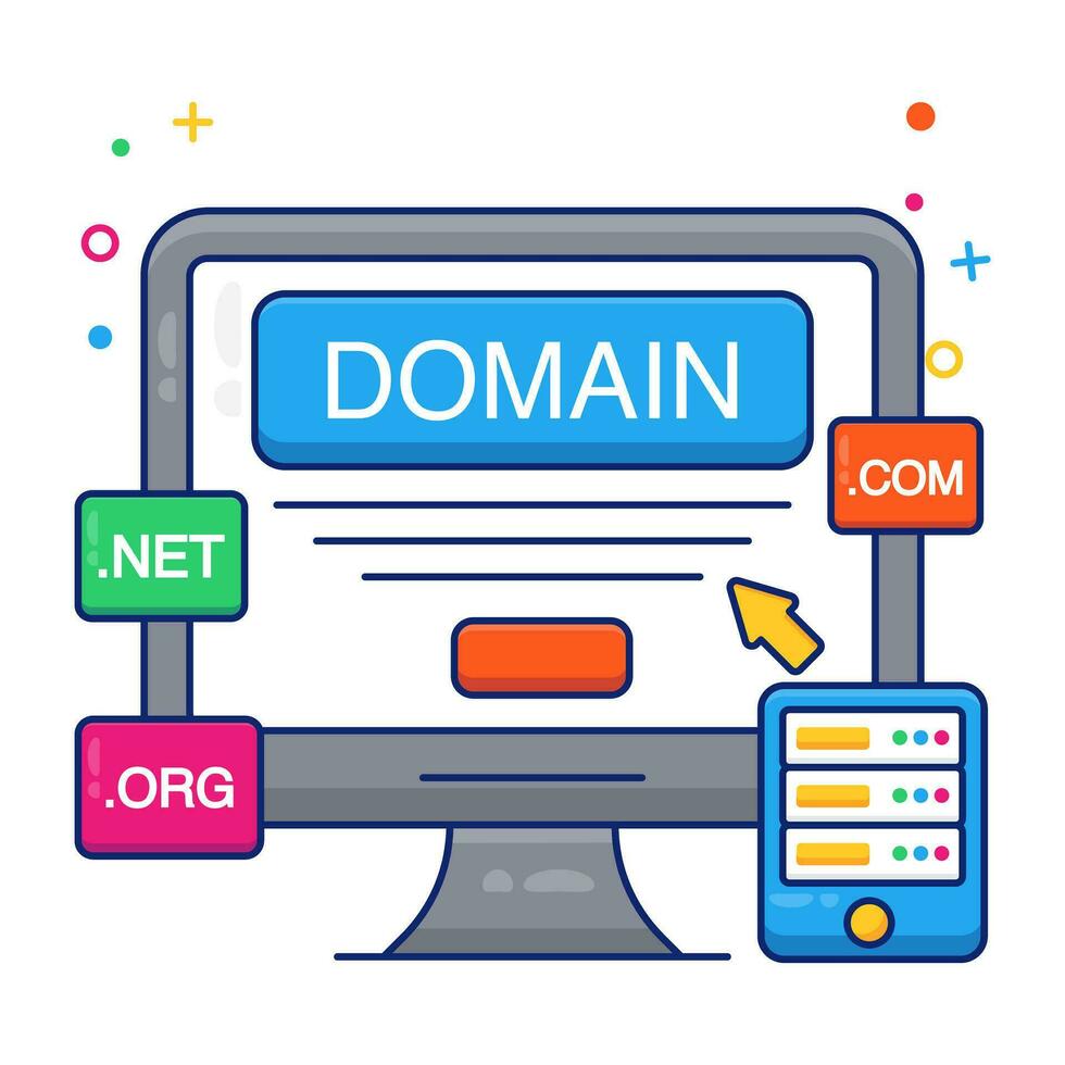 An icon design of web domains vector