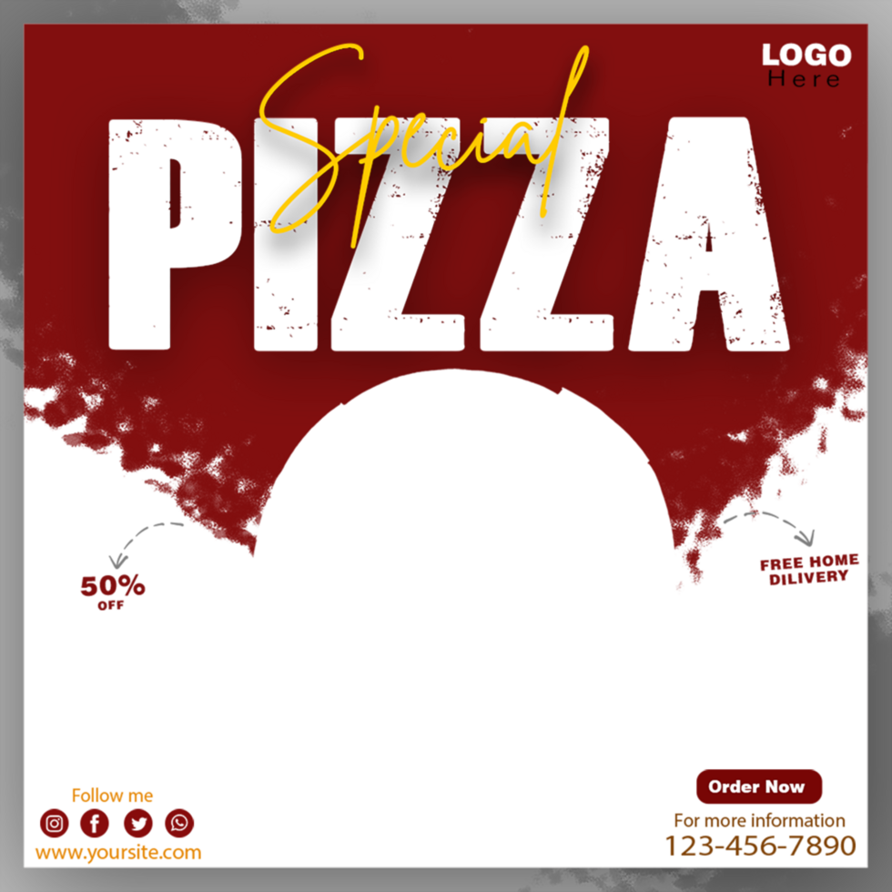 Food menu and restaurant social media banner template psd