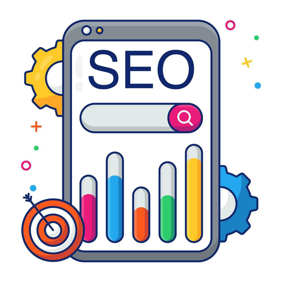 Modern design icon of seo analytics vector