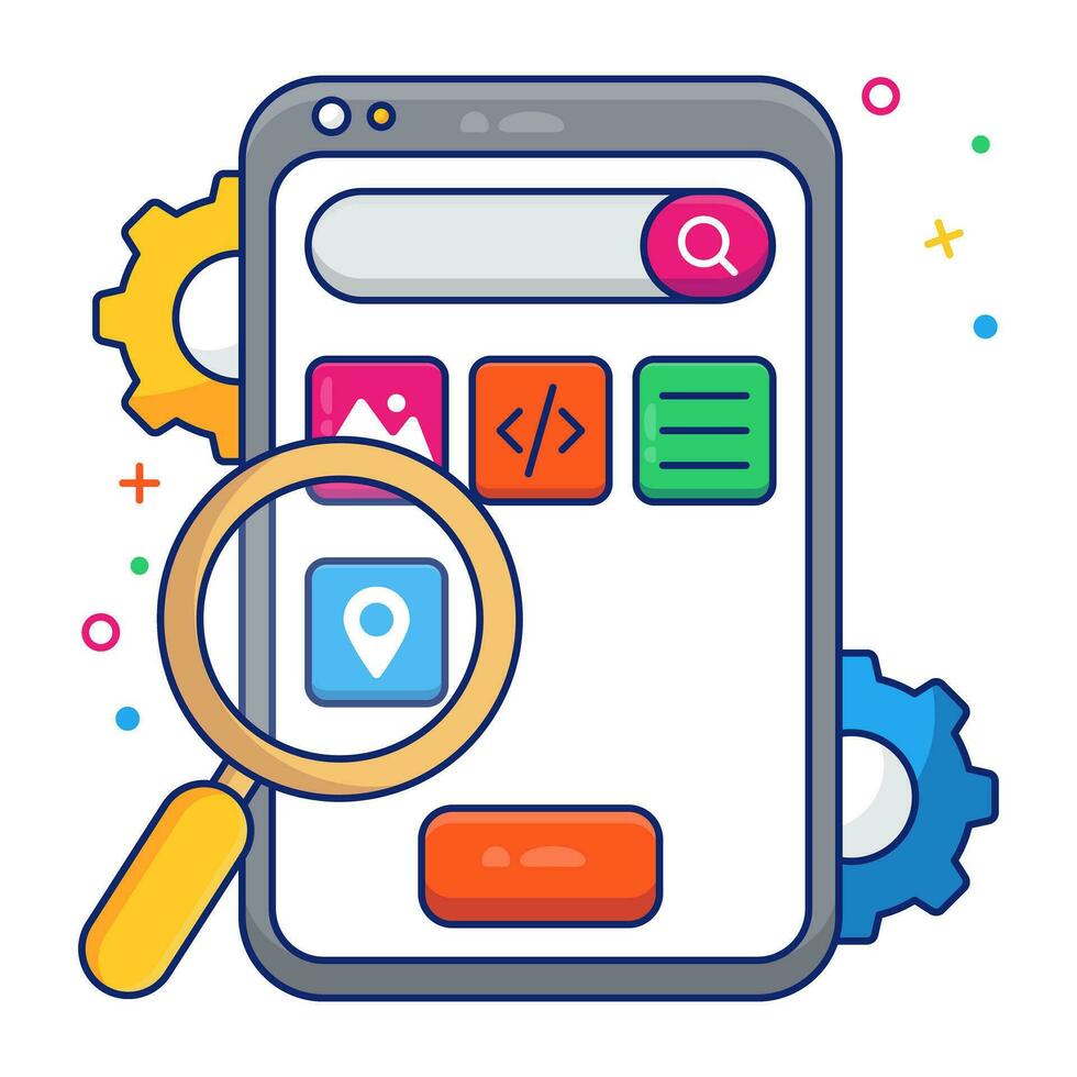 Modem design icon of search location vector