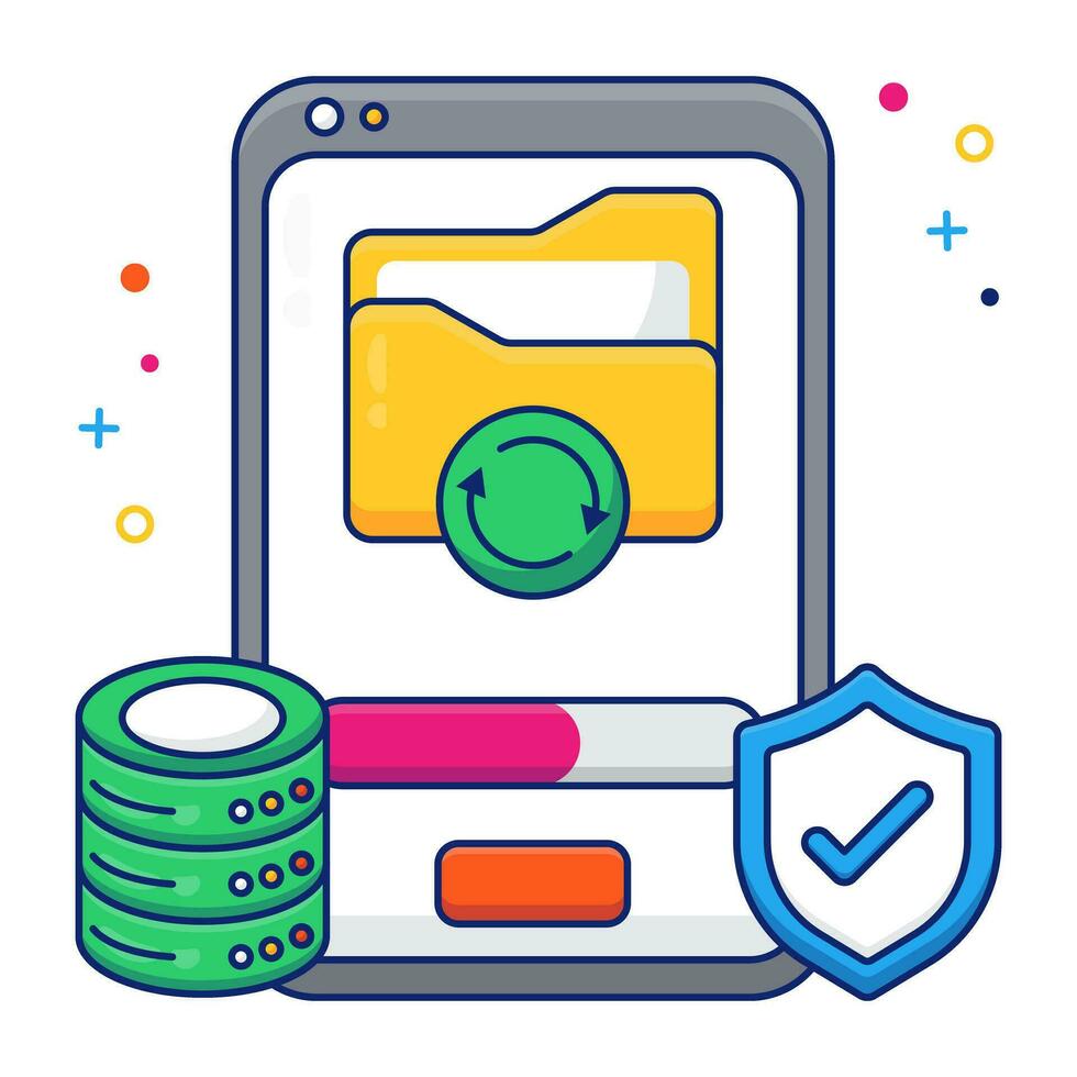 Modem design icon of folder update vector
