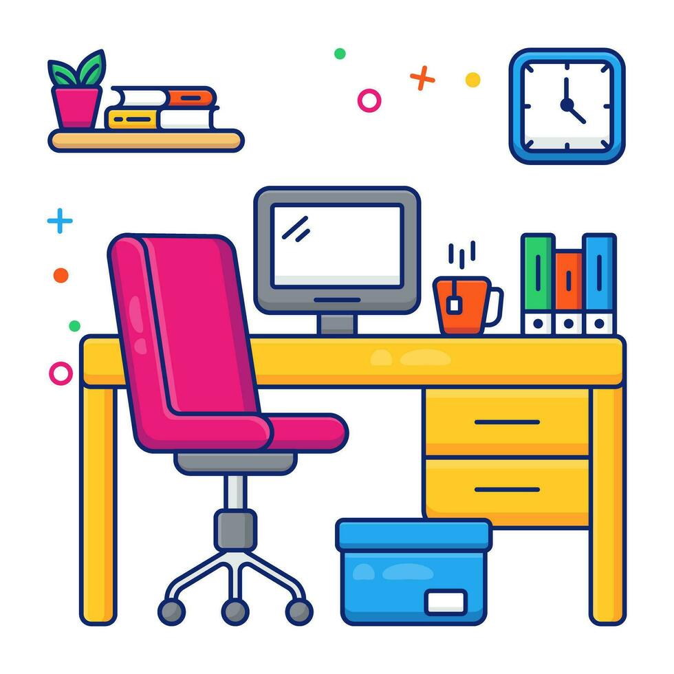 A beautiful design icon of workspace vector