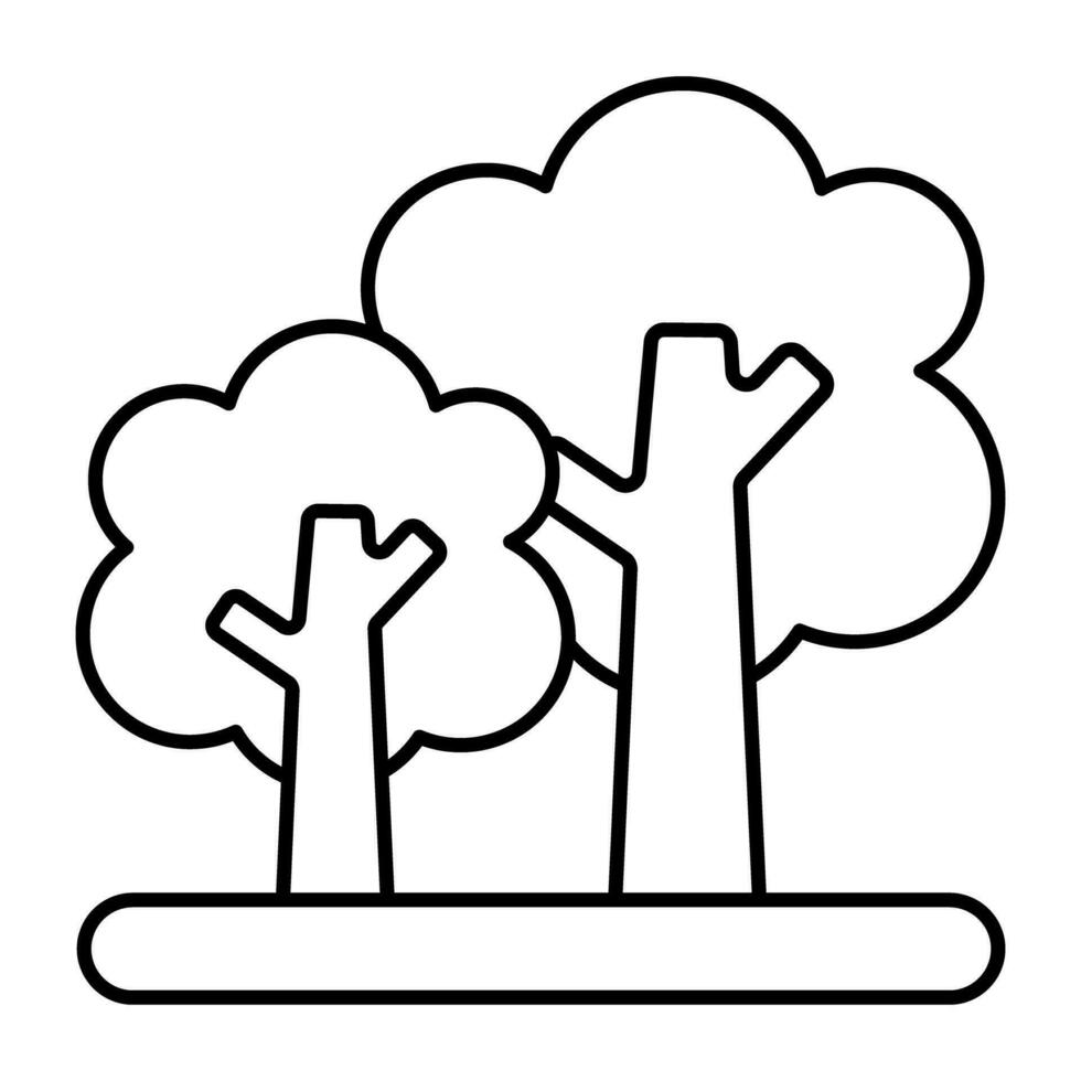 icono de diseño moderno de árbol vector