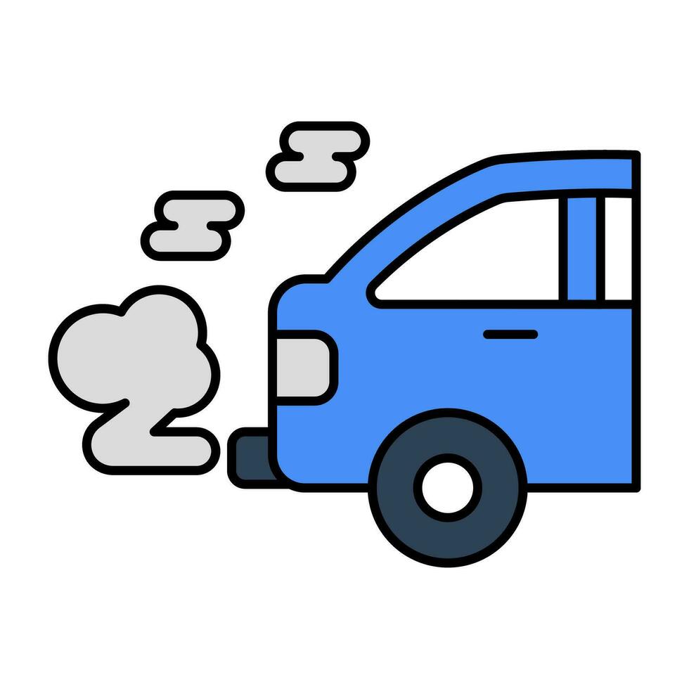 Modern design icon of vehicle pollution vector