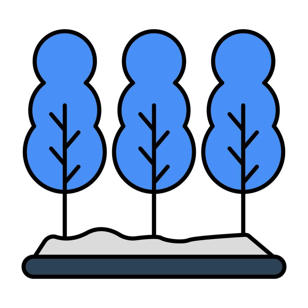 icono de diseño moderno de árbol vector