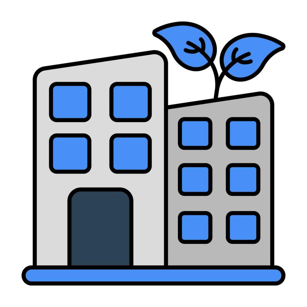 Perfect design icon of eco building vector