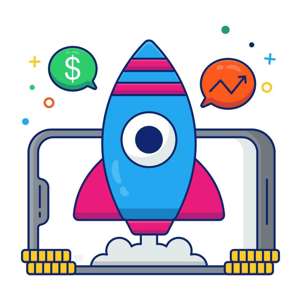 Premium design icon of business launch vector