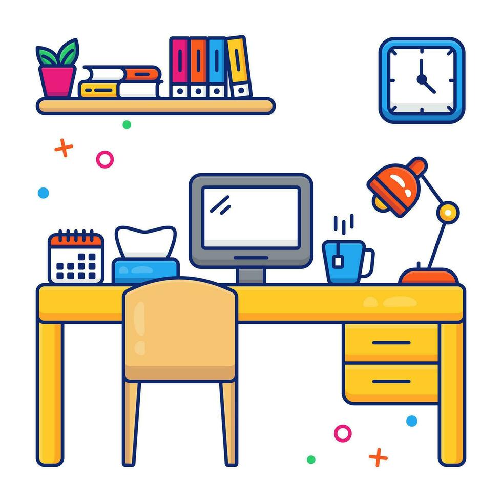 A beautiful design icon of workspace vector