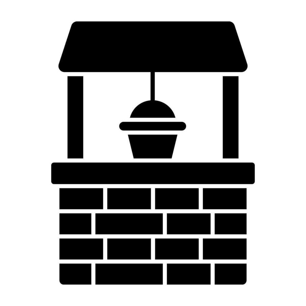 Premium download icon of water well vector