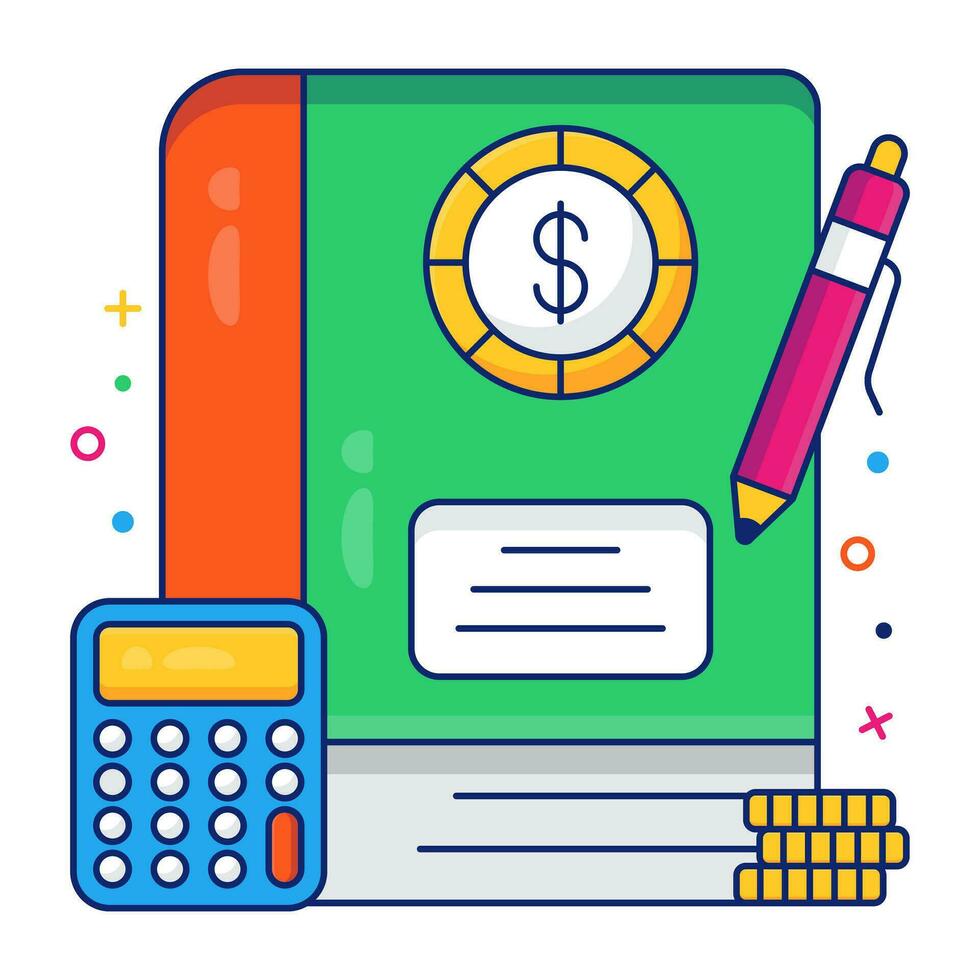 Trendy vector design of budget accounting