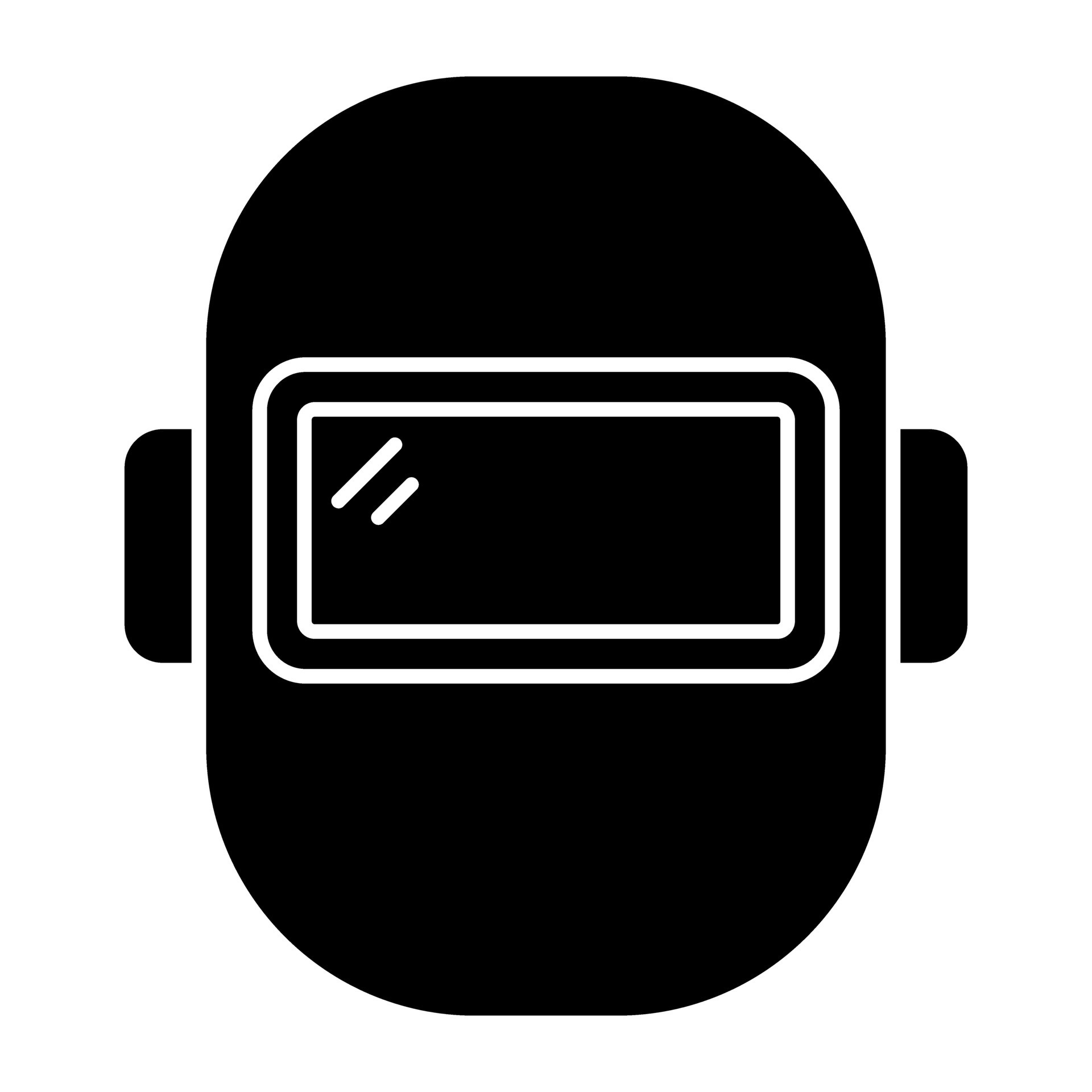 A solid design icon of welding helmet 34463506 Vector Art at Vecteezy