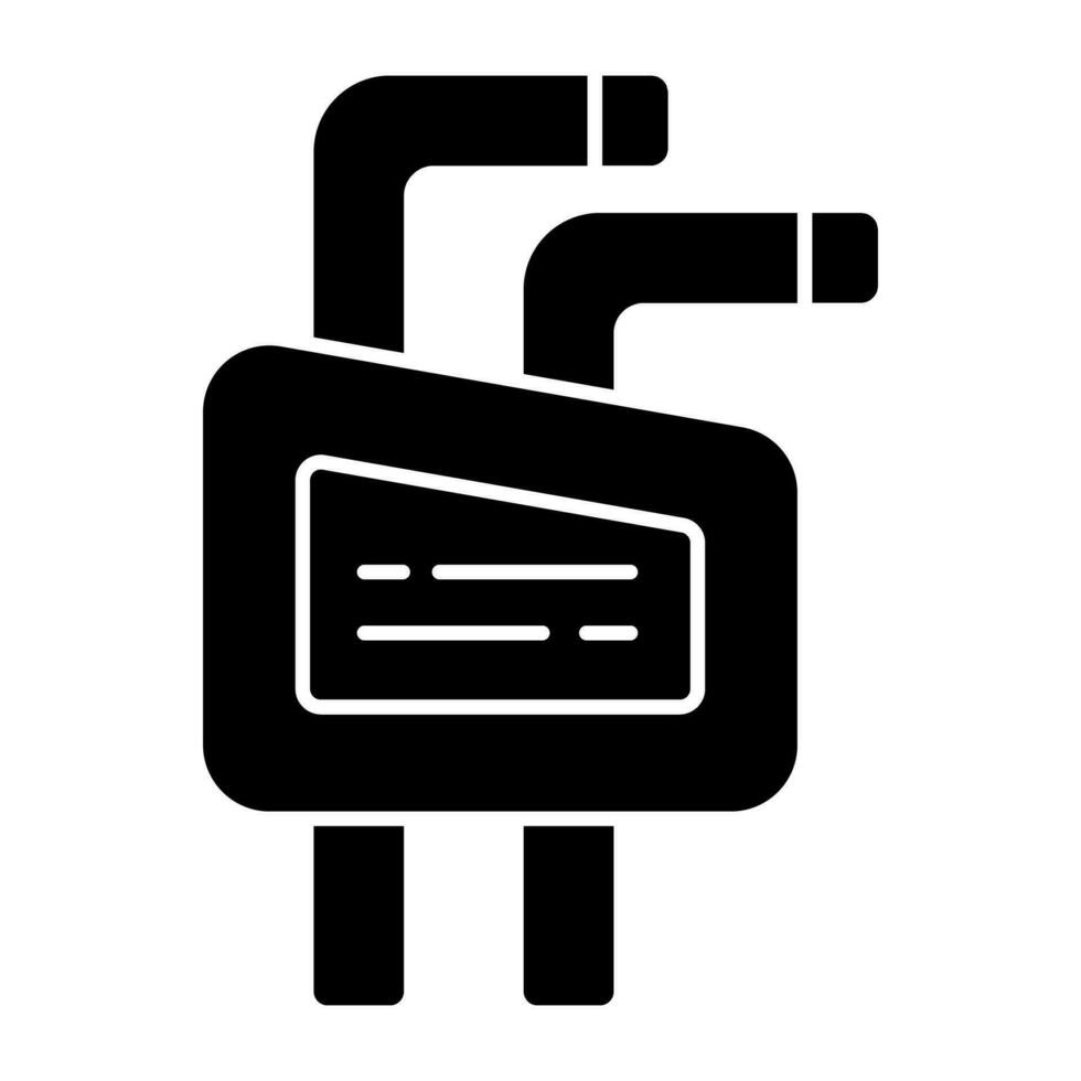 An icon design of hex key vector