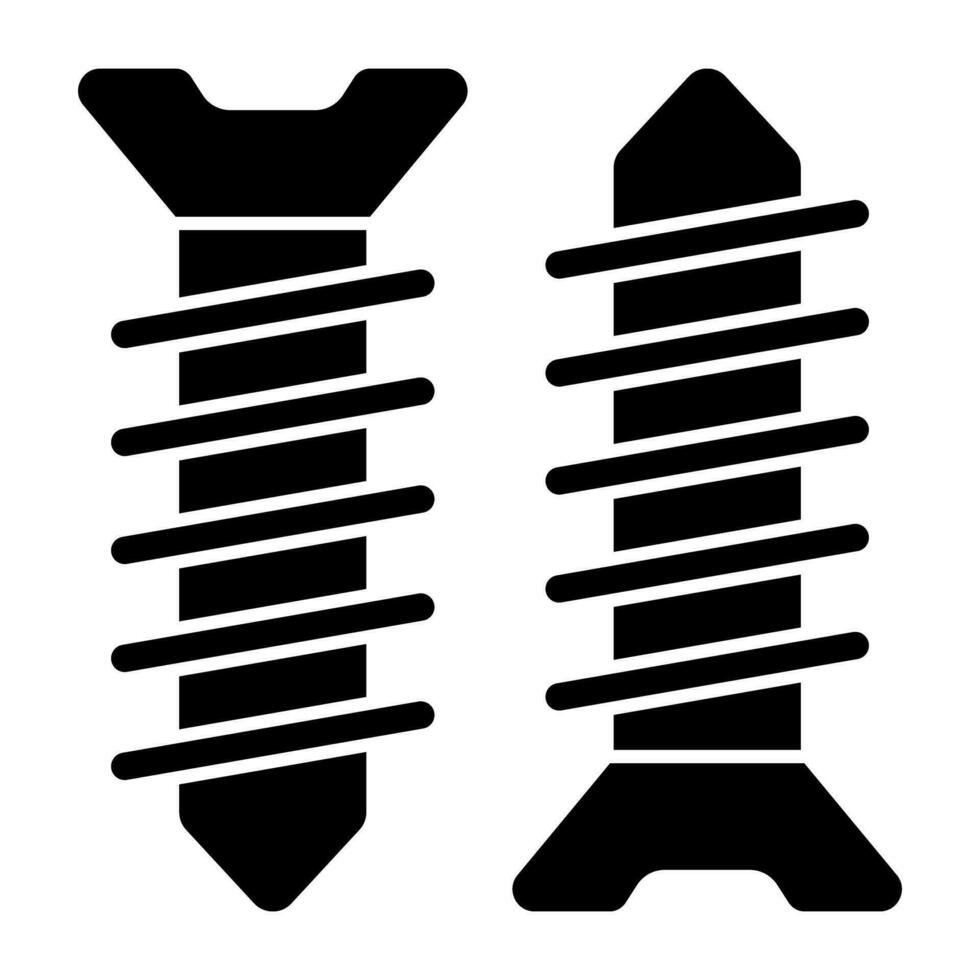 icono de diseño único de tornillo vector