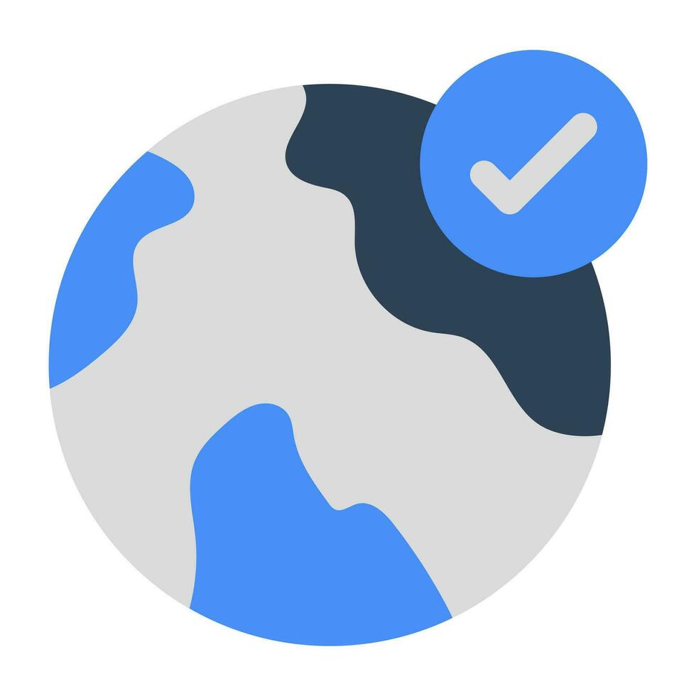An editable design icon of globe vector