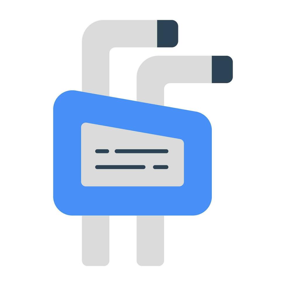 An icon design of hex key vector