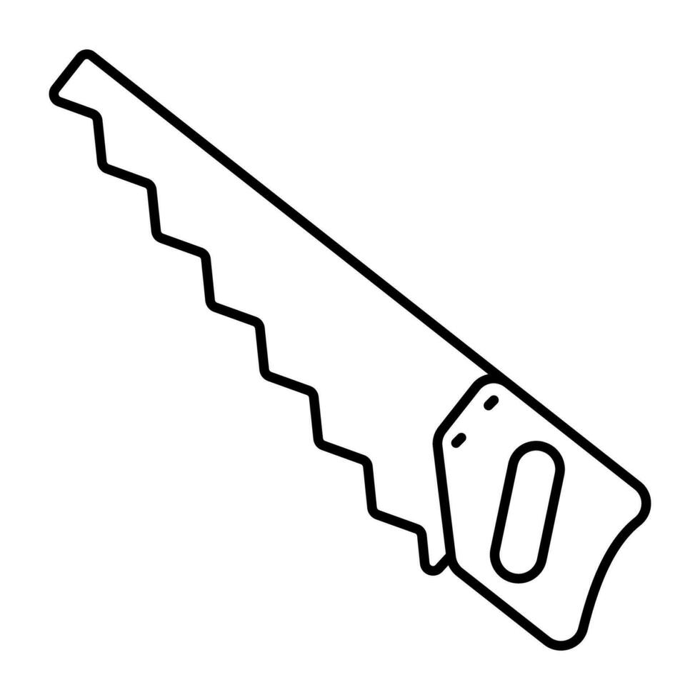 un icono de herramienta de corte de madera, diseño vectorial de sierra vector