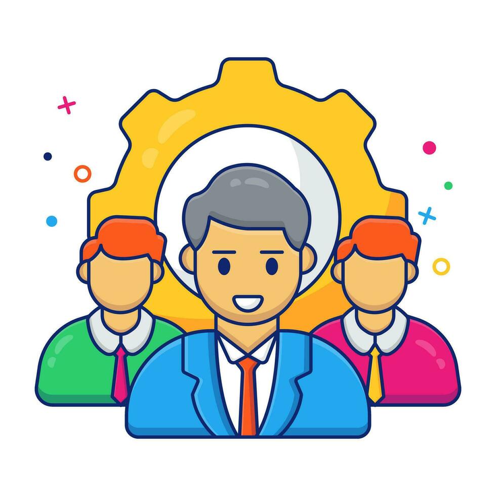 An icon design of team management vector