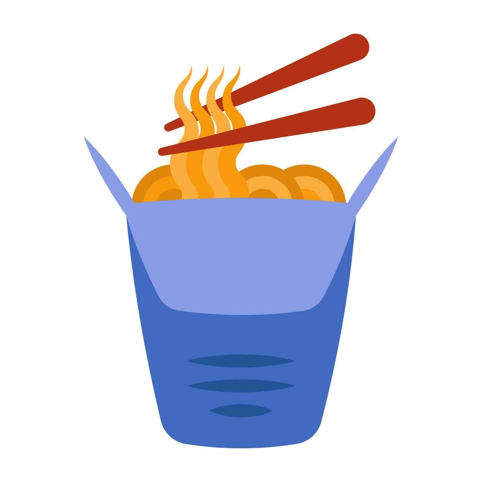 A yummy icon of instant noodles vector