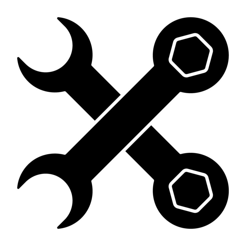 icono de diseño editable de llave inglesa vector