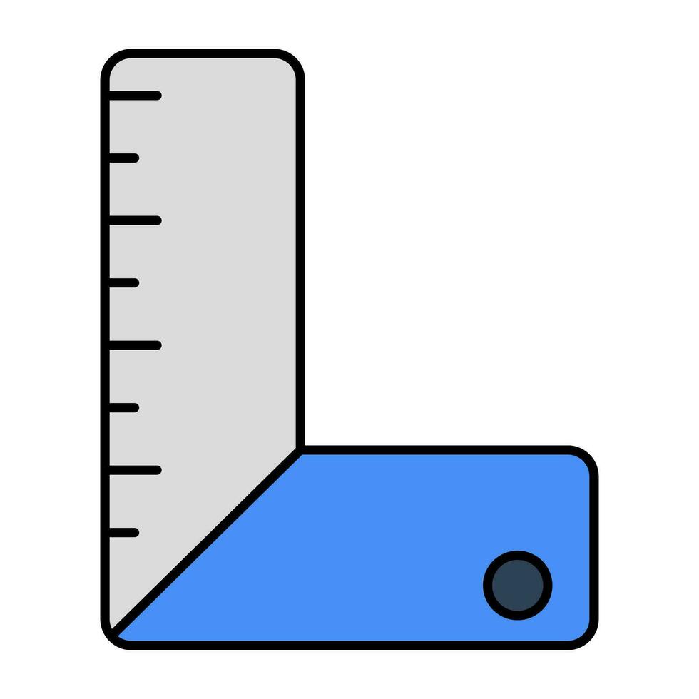 A linear design icon of L scale vector