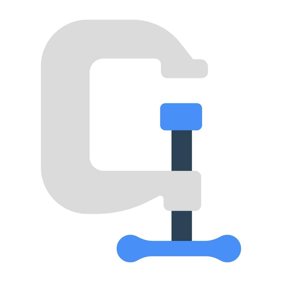 A unique design icon of c clamp vector