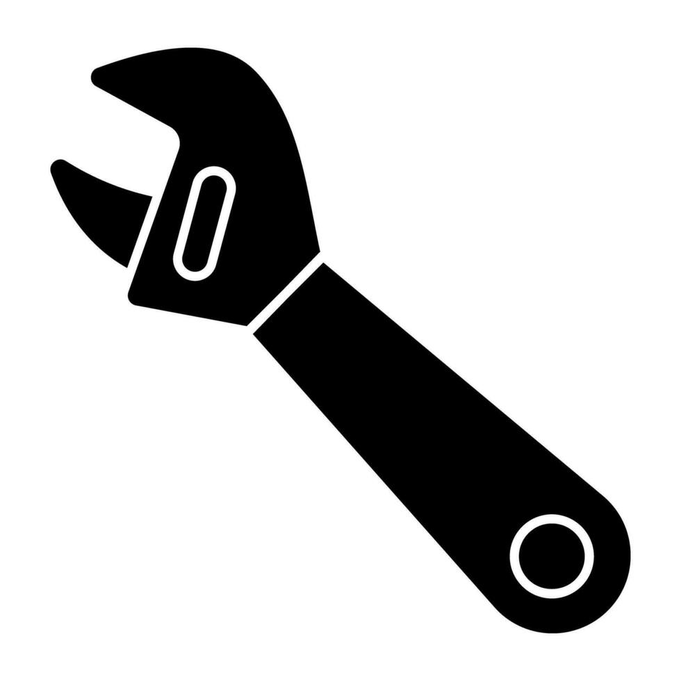 icono de diseño editable de llave inglesa vector