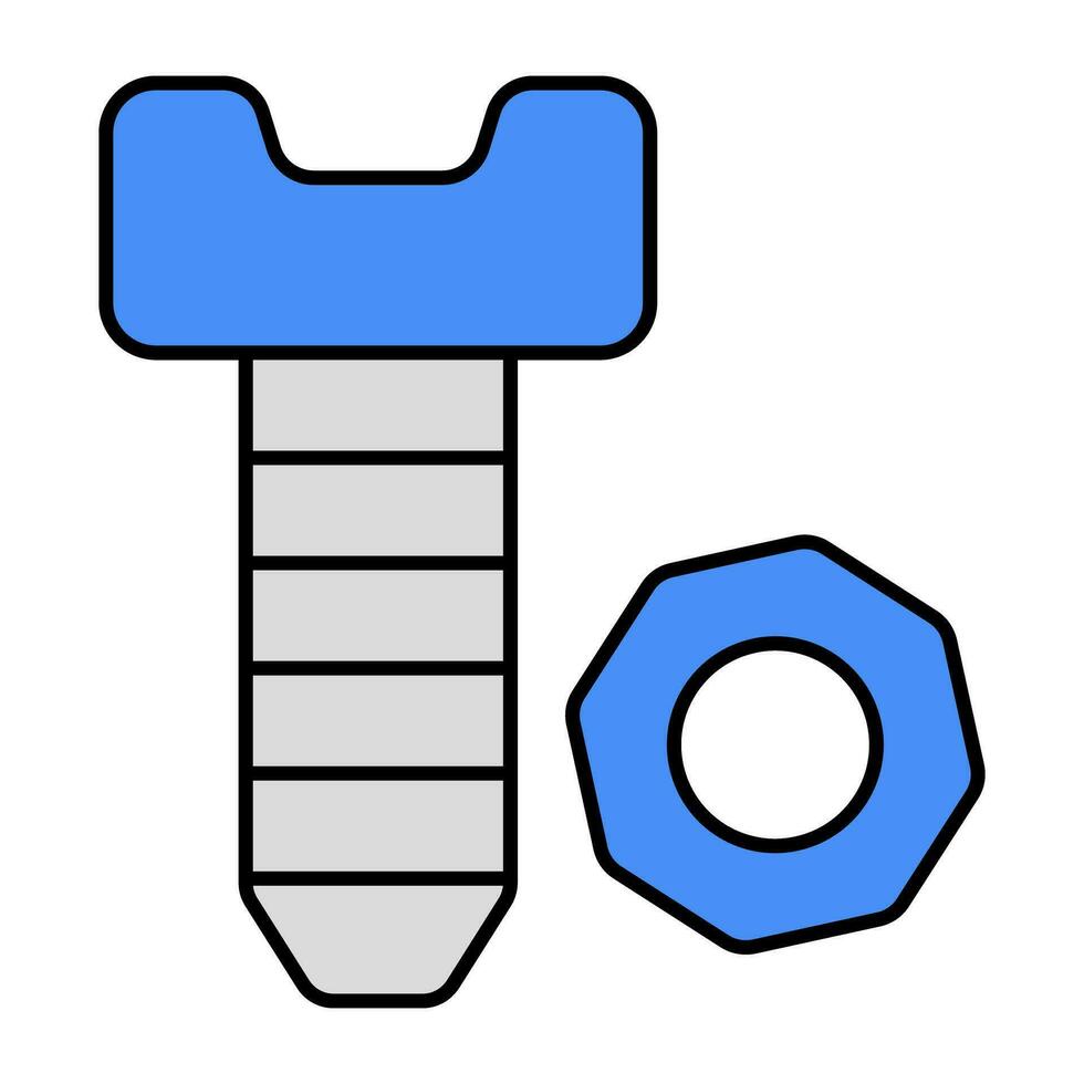 icono de diseño único de tornillo vector