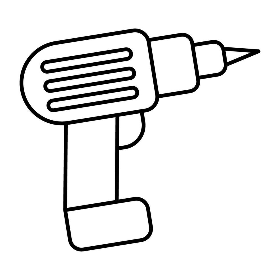 Premium download icon of cordless drill machine vector