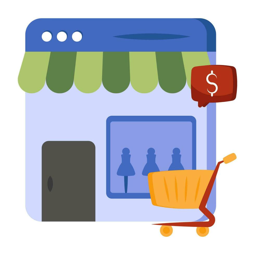 Perfect design icon of online shop vector